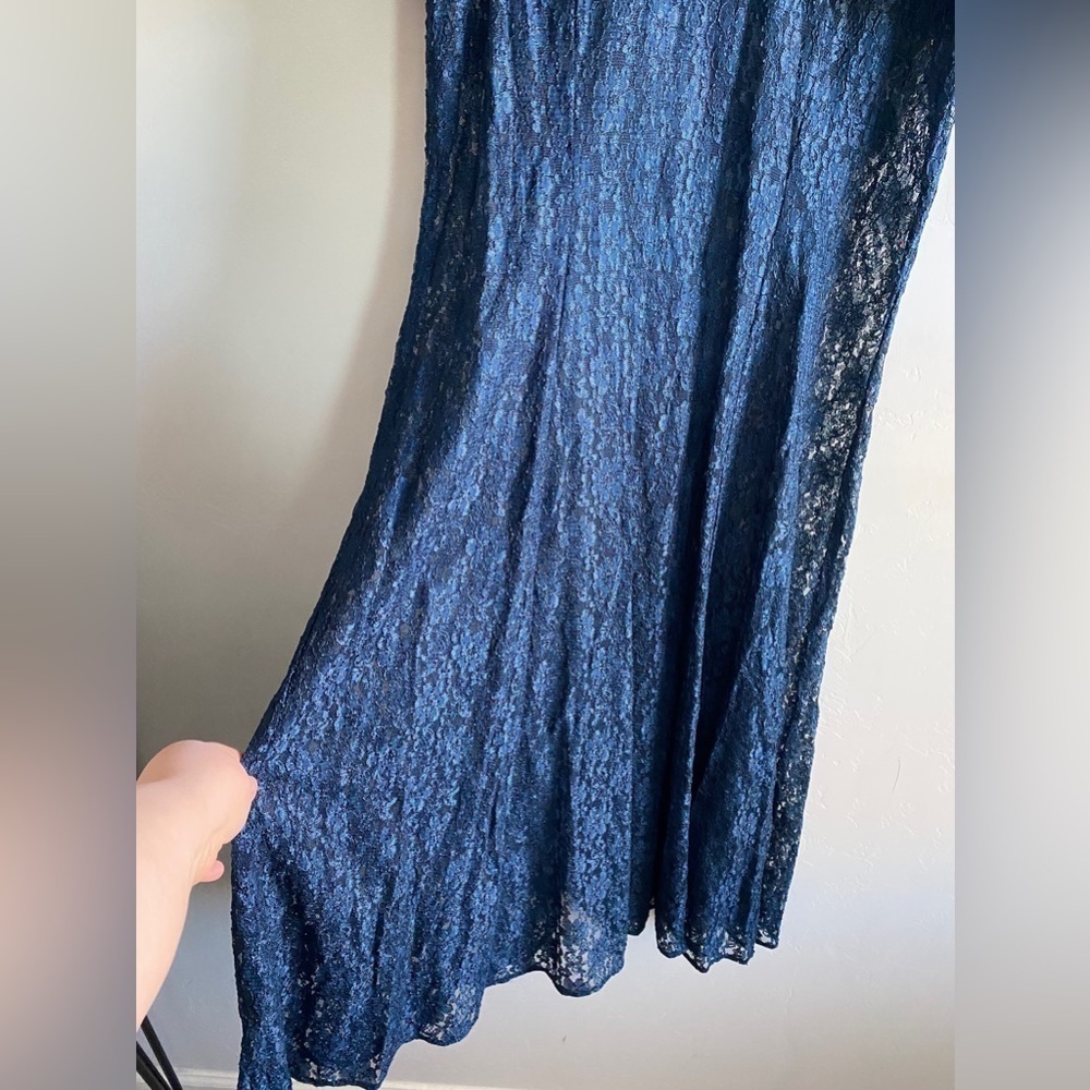 Vintage Dawn Joy Fashion - Navy Blue Lace dress - Picture 6 of 16